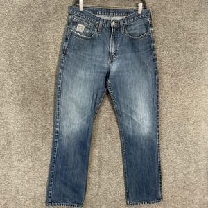 Cinch F8758 Cinch Up Jeans Mens 33x32 Blue Relaxed Straight Denim Cowboy Western
